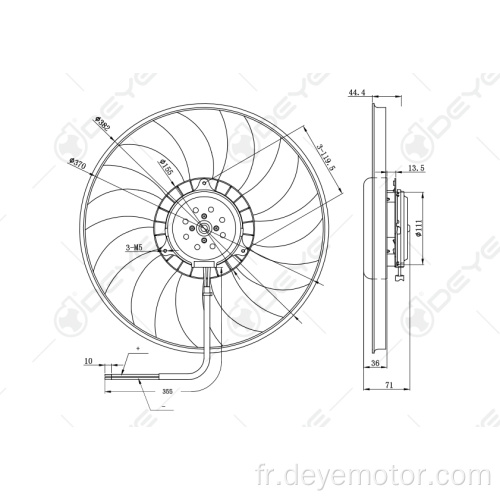 Vente chaude ventilateurs de radiateur de refroidissement pour A6/A6L